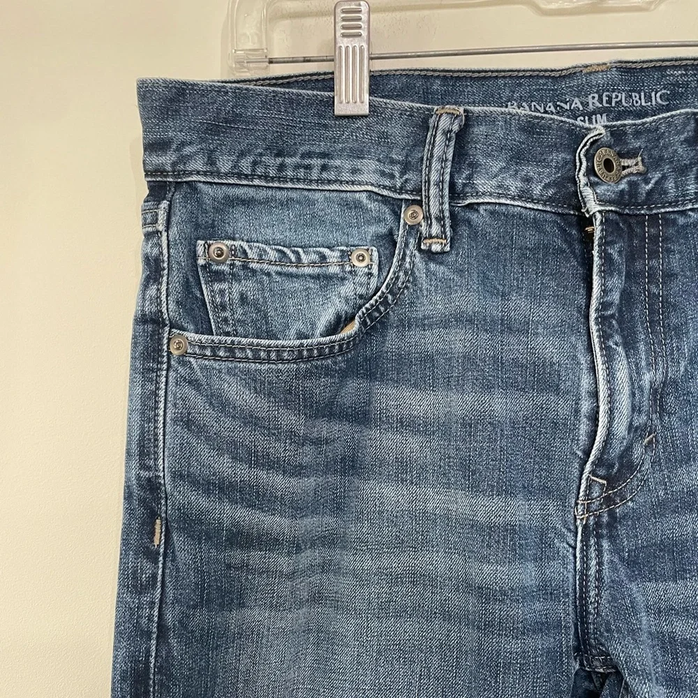 Banana Republic Jeans Men’s 32x32 Blue Slim Fit Medium Wash Denim Straight Leg